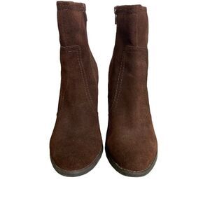 #173 CARLOS SANTANA Suede Brown Ankle Booties
